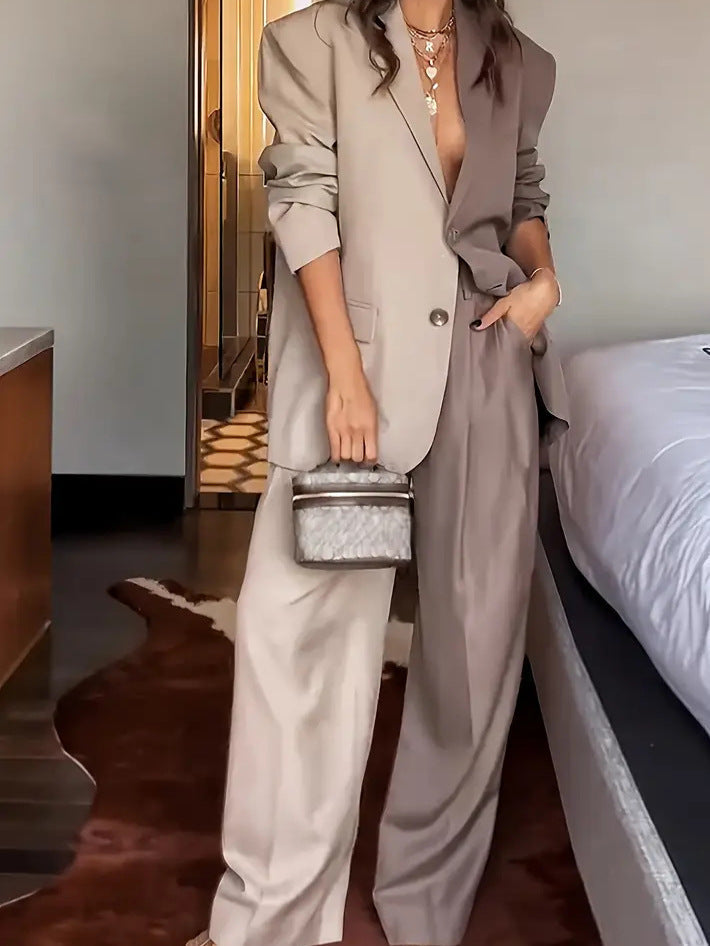 Emma | Ensemble Blazer Bicolore Stylé