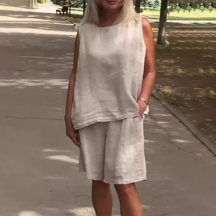 Sofía | Linen Short Set