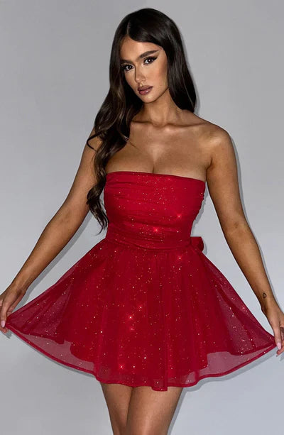 Mia I Robe tendance à épaules dégagées