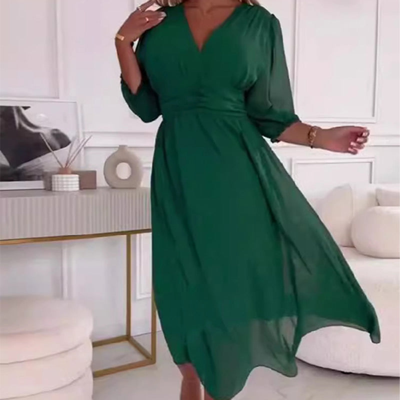 Claudine | Robe Chiffon Élégante