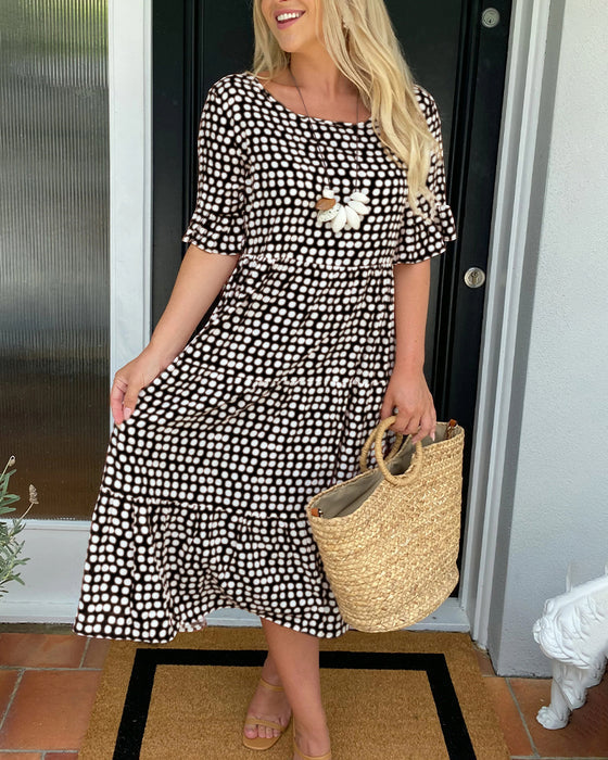 Clara | Robe Midi Élégance à Pois