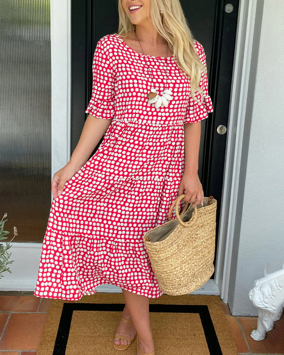 Clara | Robe Midi Élégance à Pois