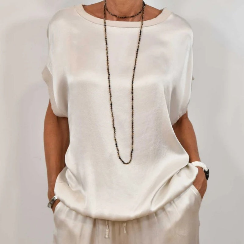 Yvonne I Ensemble en satin 2 pièces pour femme