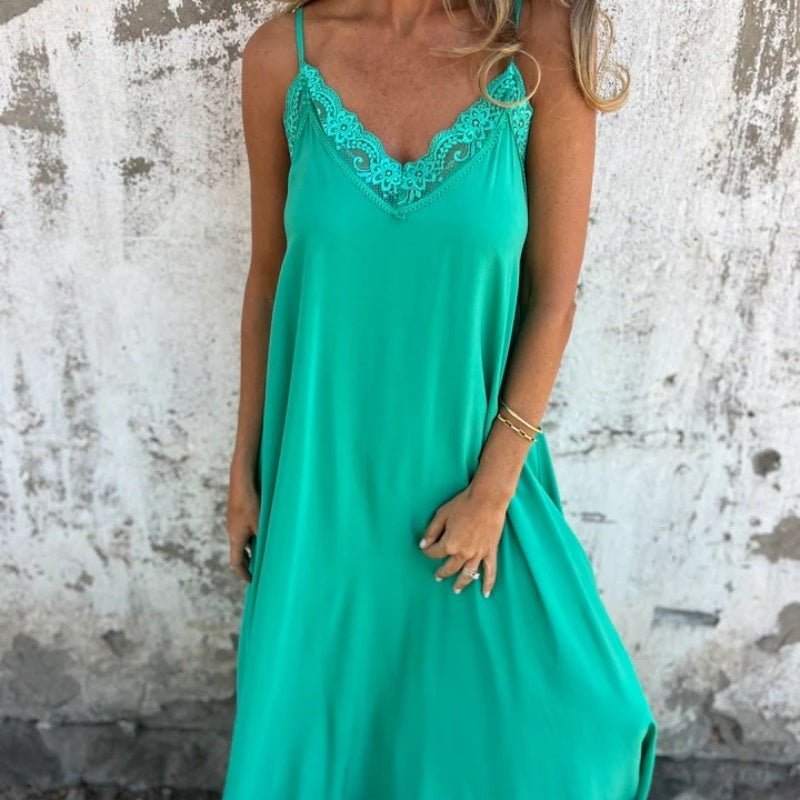Élise | Robe Maxi Dentelle & Décolleté V