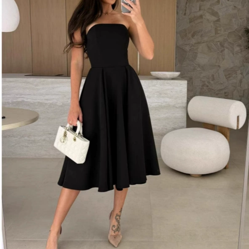 Lucie | Robe Midi Élégante