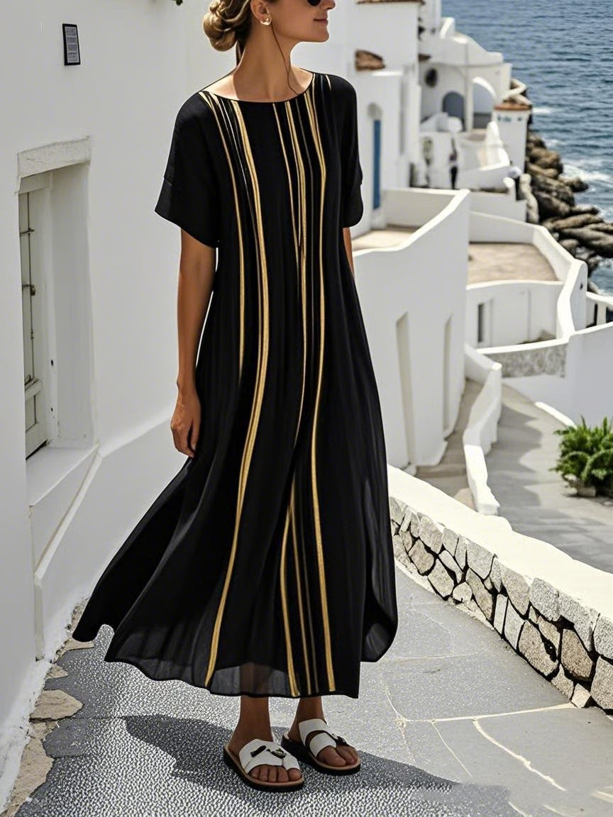 Robe décontractée en lin pour femme
