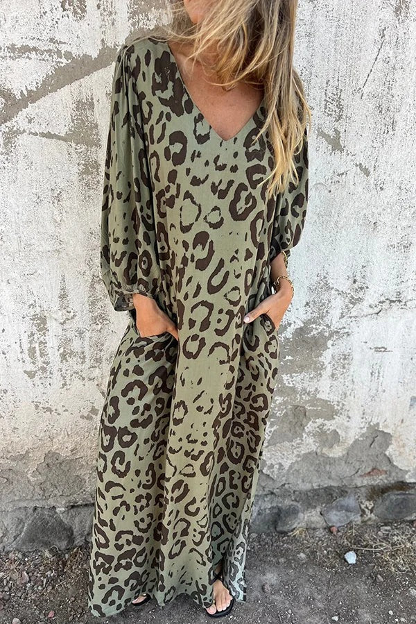 Blanca | Robe Maxi Imprimé Léopard
