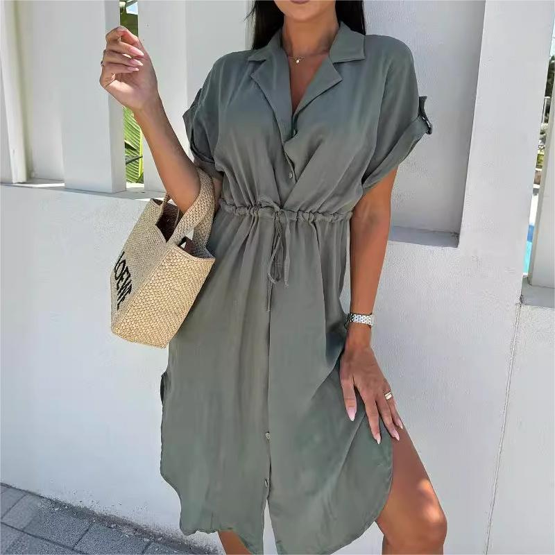 Anna | Robe Ceinturée Plissée