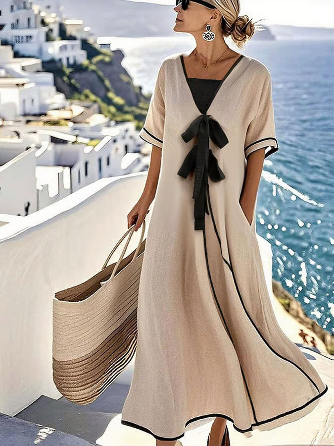 Robe en lin décontractée douce