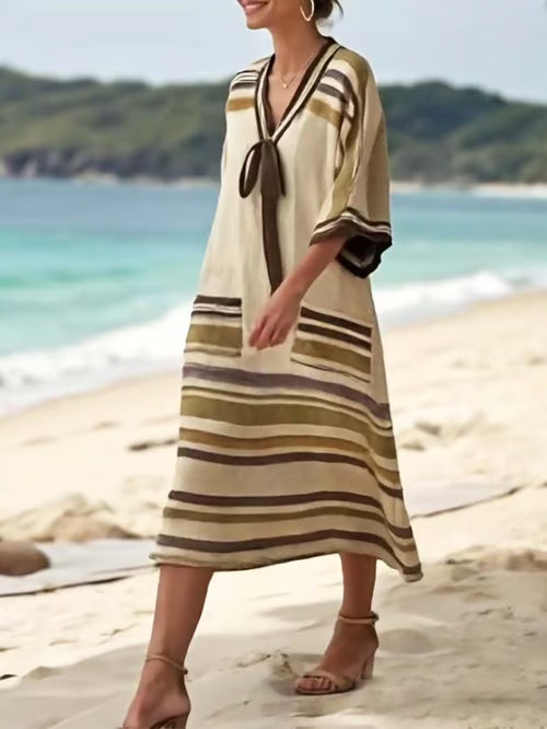Robe Boho avec Nœud