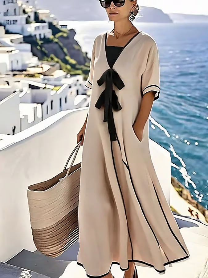 Robe en lin décontractée douce