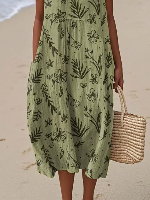 Watercolor Floral Dress