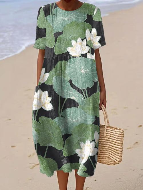 Dress with a Light Fall