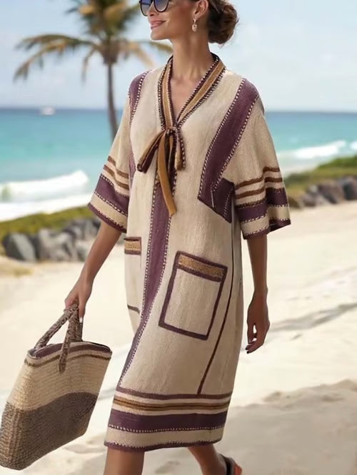 Robe Décontractée avec Nœud