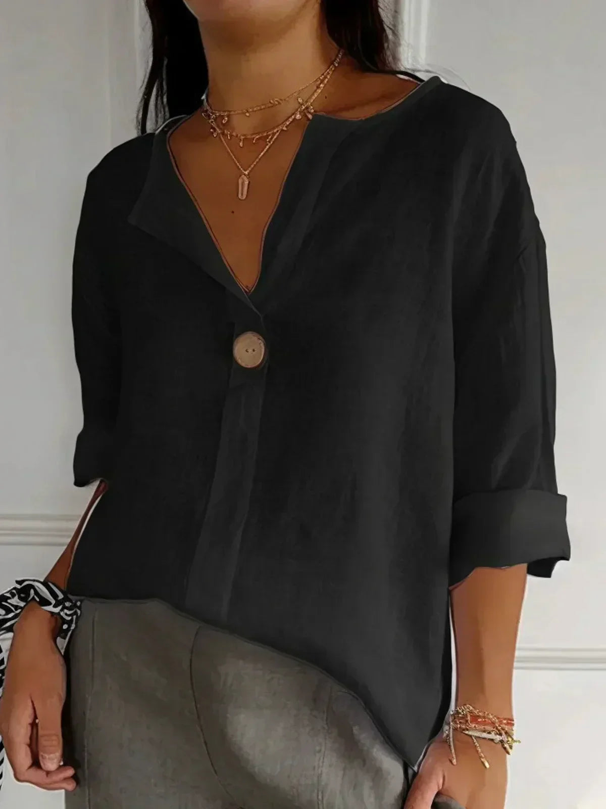 Manon | Blouse à Col en V (1+1 Gratuit)