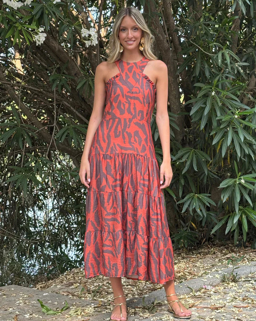 Clara | Long Halter Dress