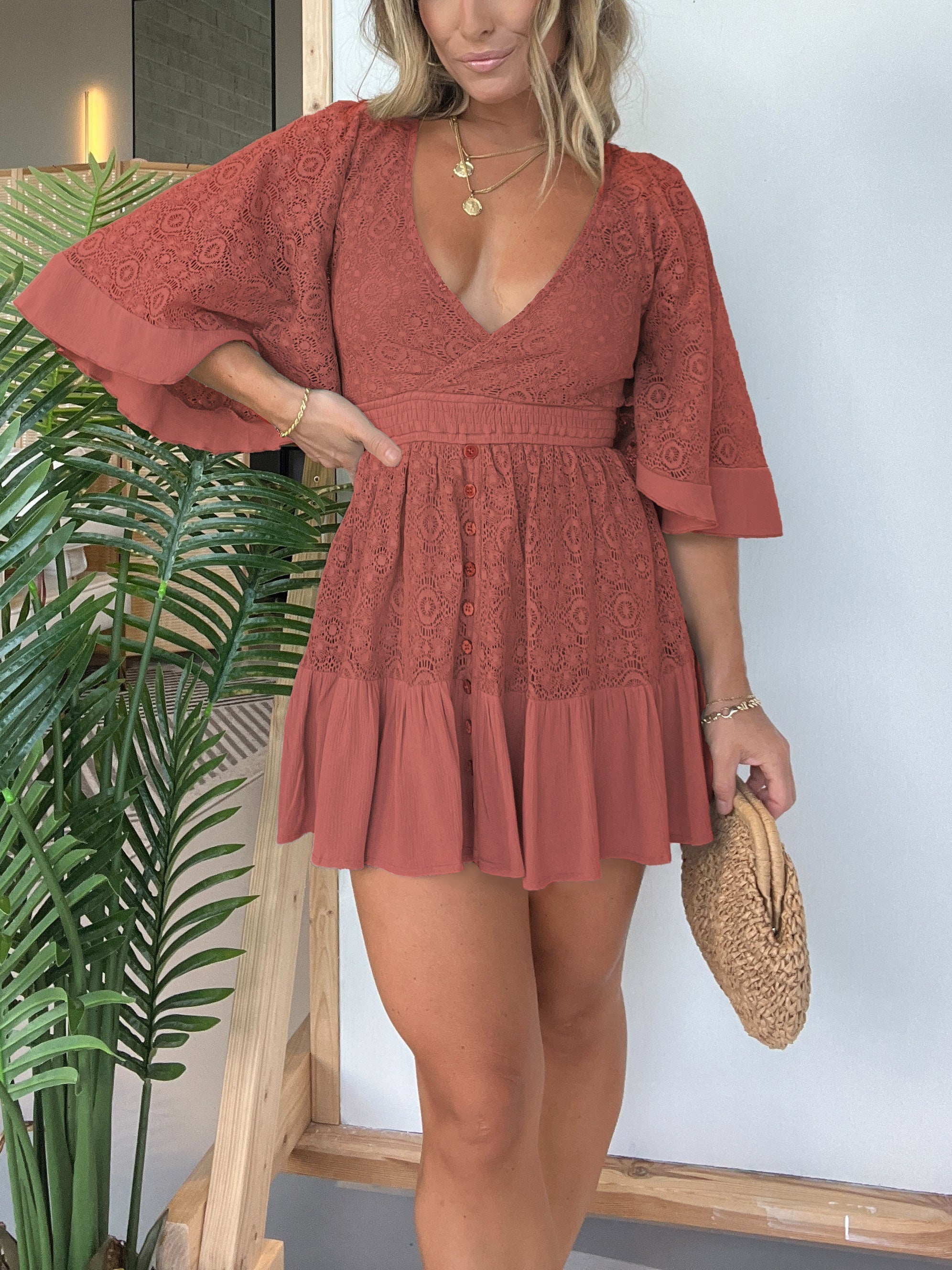 Liliane | Robe en Dentelle avec Short