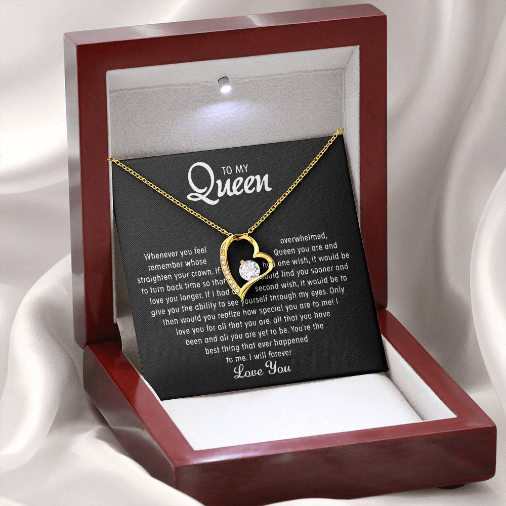 À ma Reine – Collier Cœur d’Amour