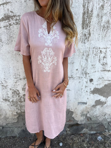 Sophie | Robe Imprimée Coton‑Lin
