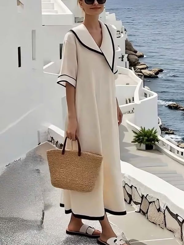 Robe en lin élégante et ample
