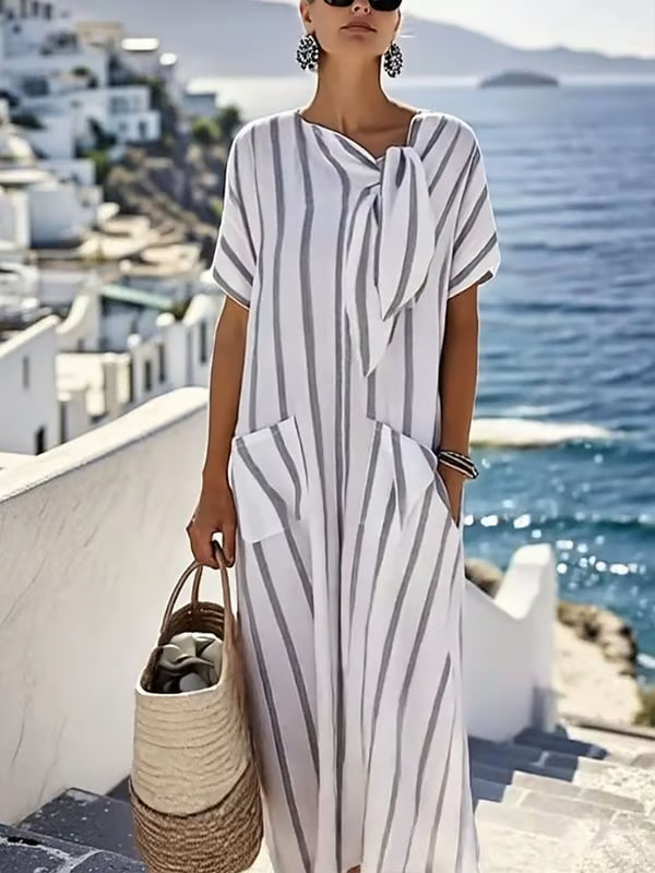 Robe ample à rayures