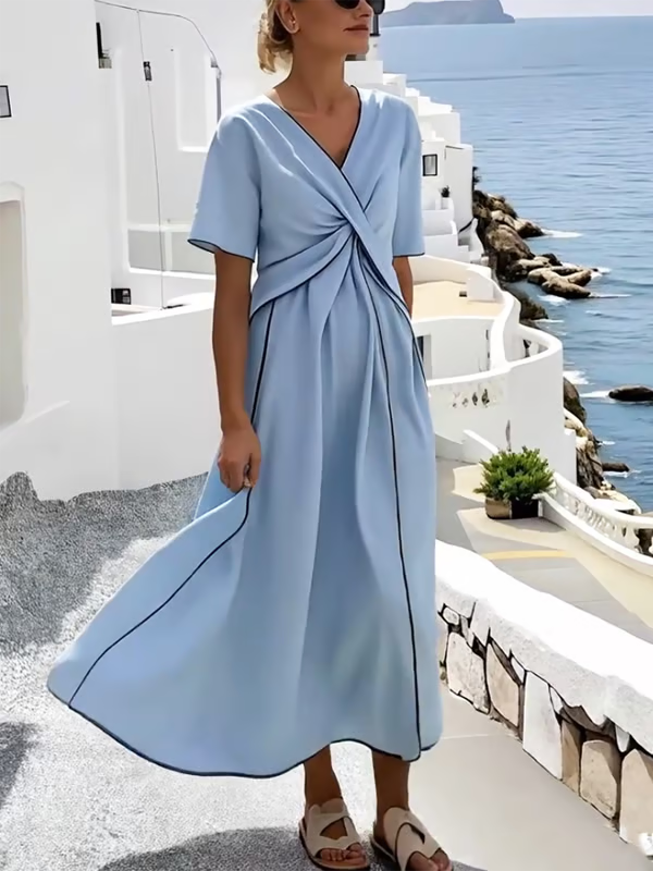 Robe ample bleu