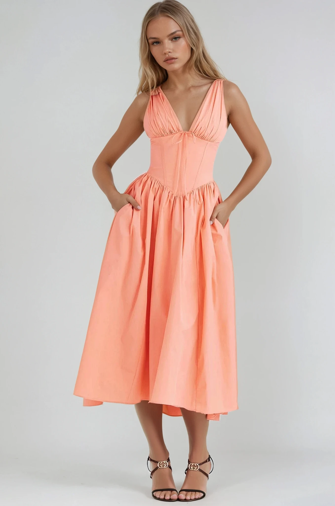 Madeleine | Robe midi confortable et affirmée