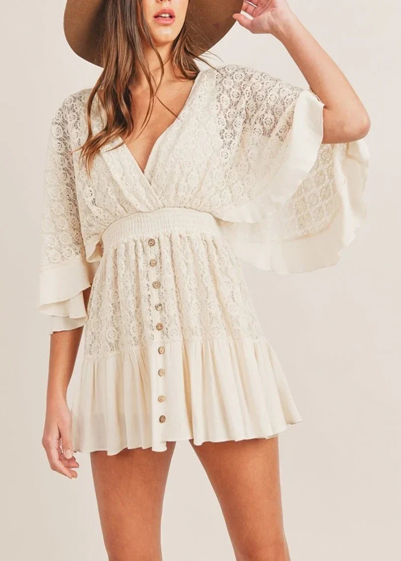 Joséphine | Robe midi en dentelle élégante