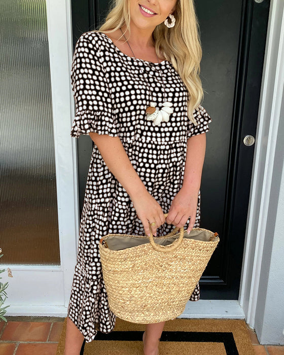 Emma I Robe Midi à Pois Chic