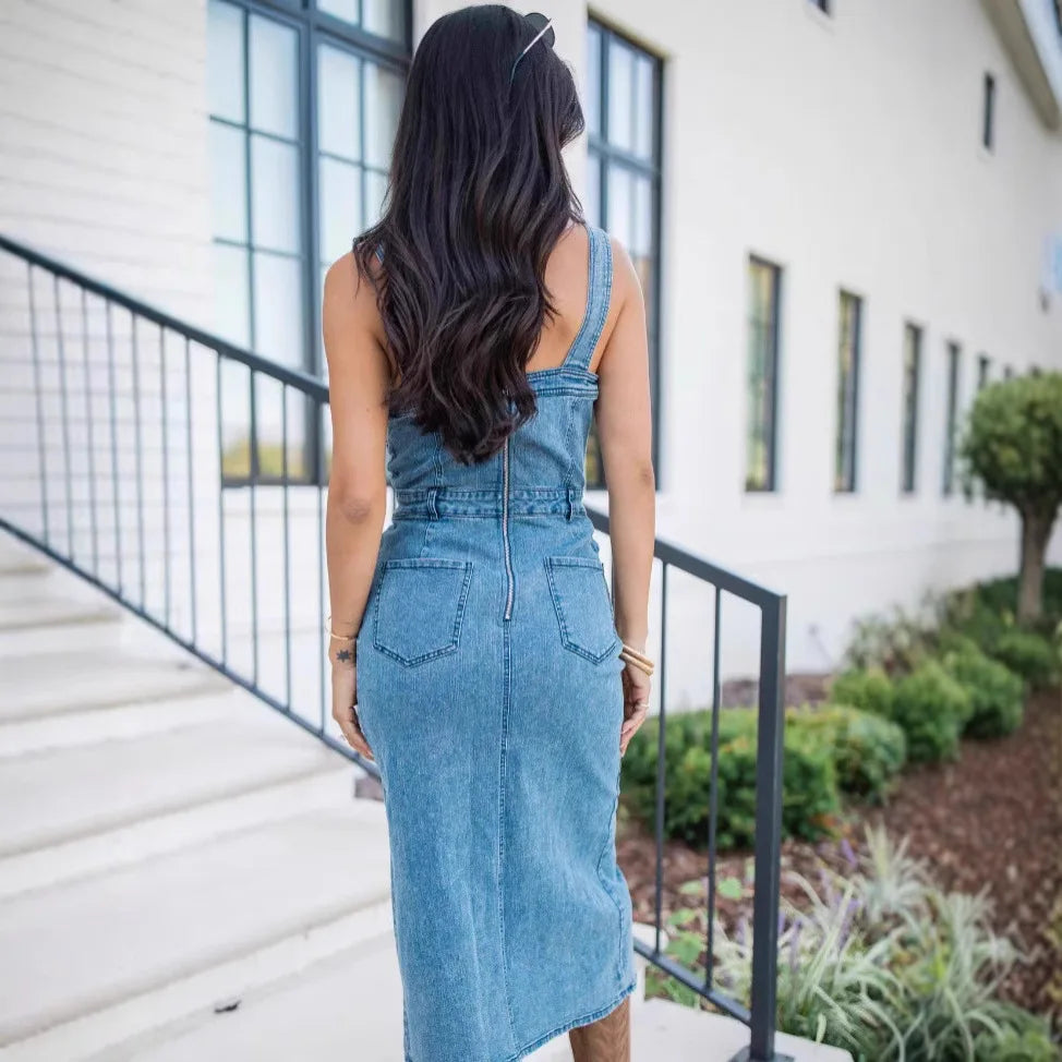 Kate | Long Denim Dress