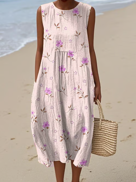 Robe douce avec des touches roses