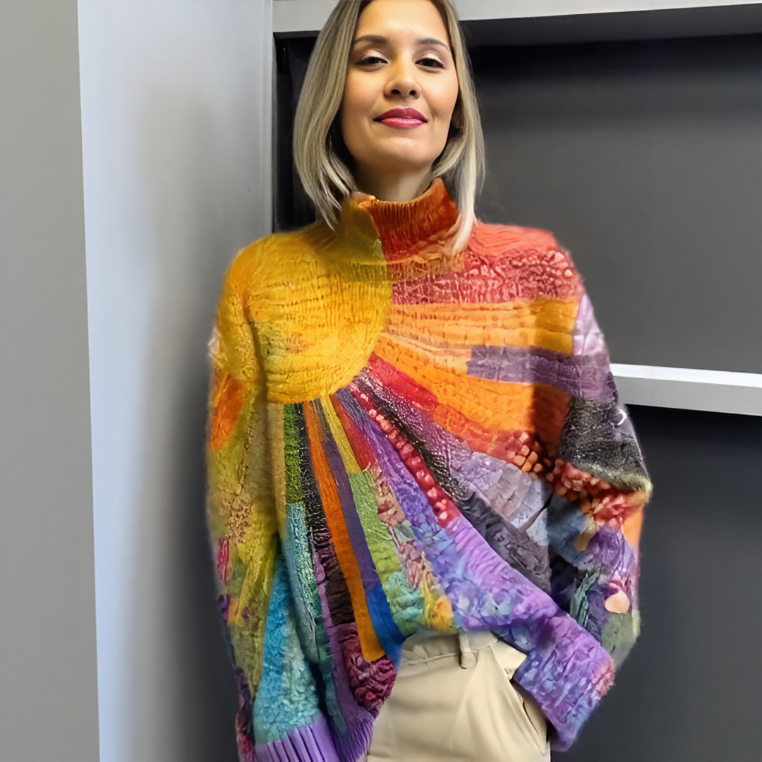 Auvrelle | Pull col roulé coloré