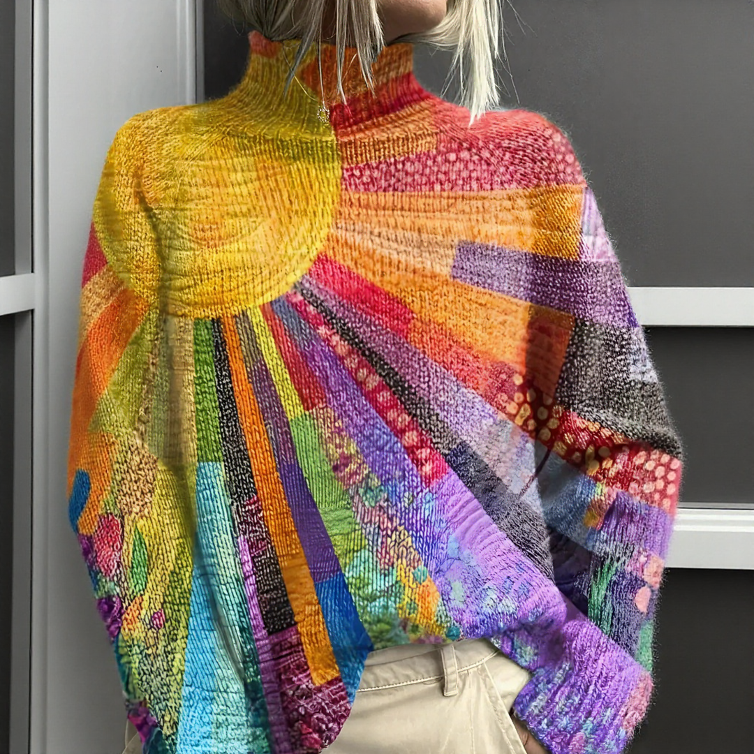 Auvrelle | Pull col roulé coloré