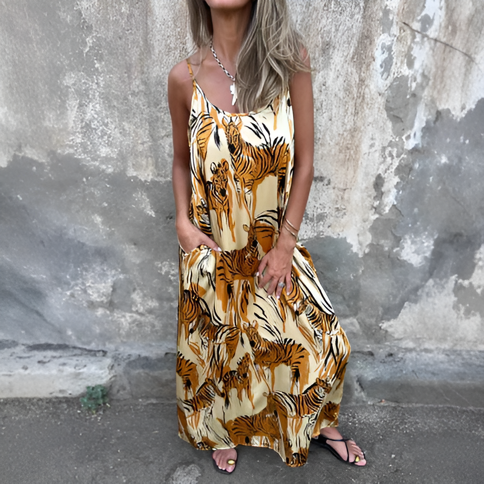 Inès | Robe Imprimé Safari
