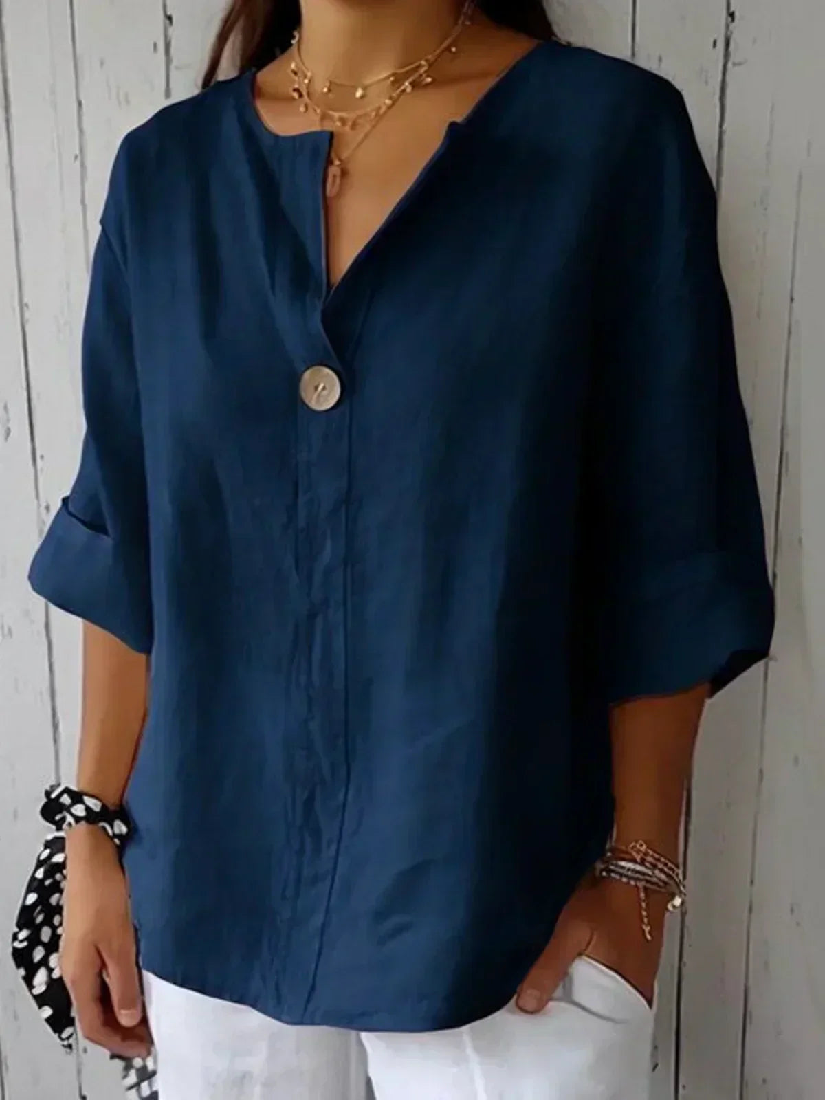 Manon | Blouse à Col en V (1+1 Gratuit)