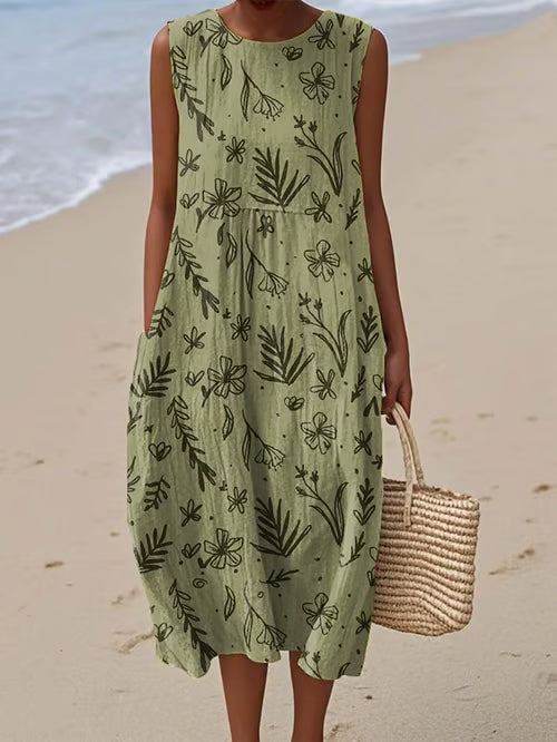 Watercolor Floral Dress