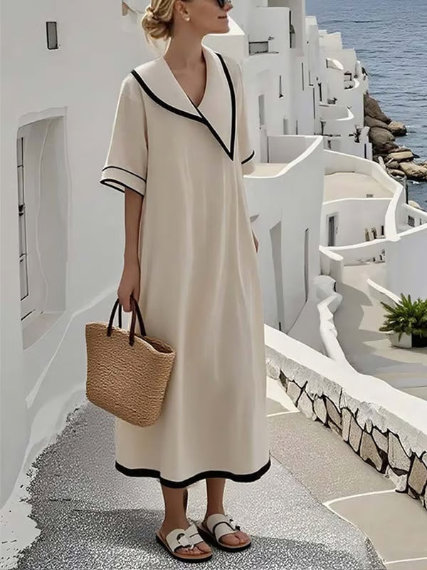 Robe en lin élégante et ample