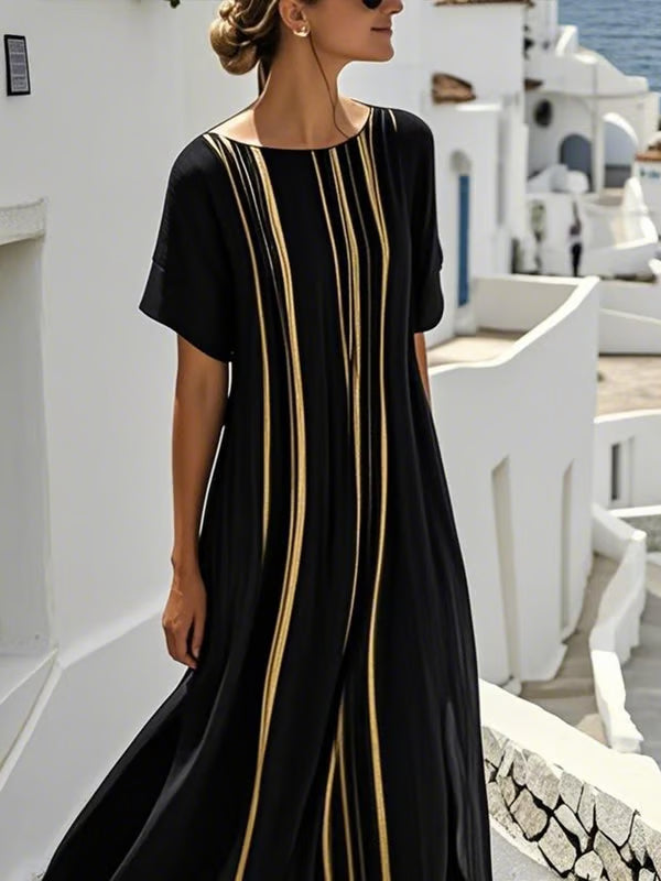 Robe décontractée en lin pour femme