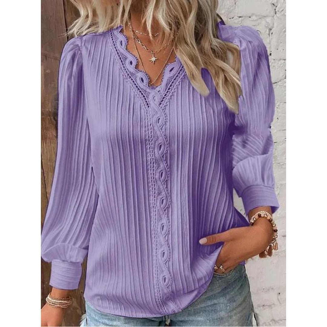Camillia™ | Blouse Élégante à Pli Pintuck