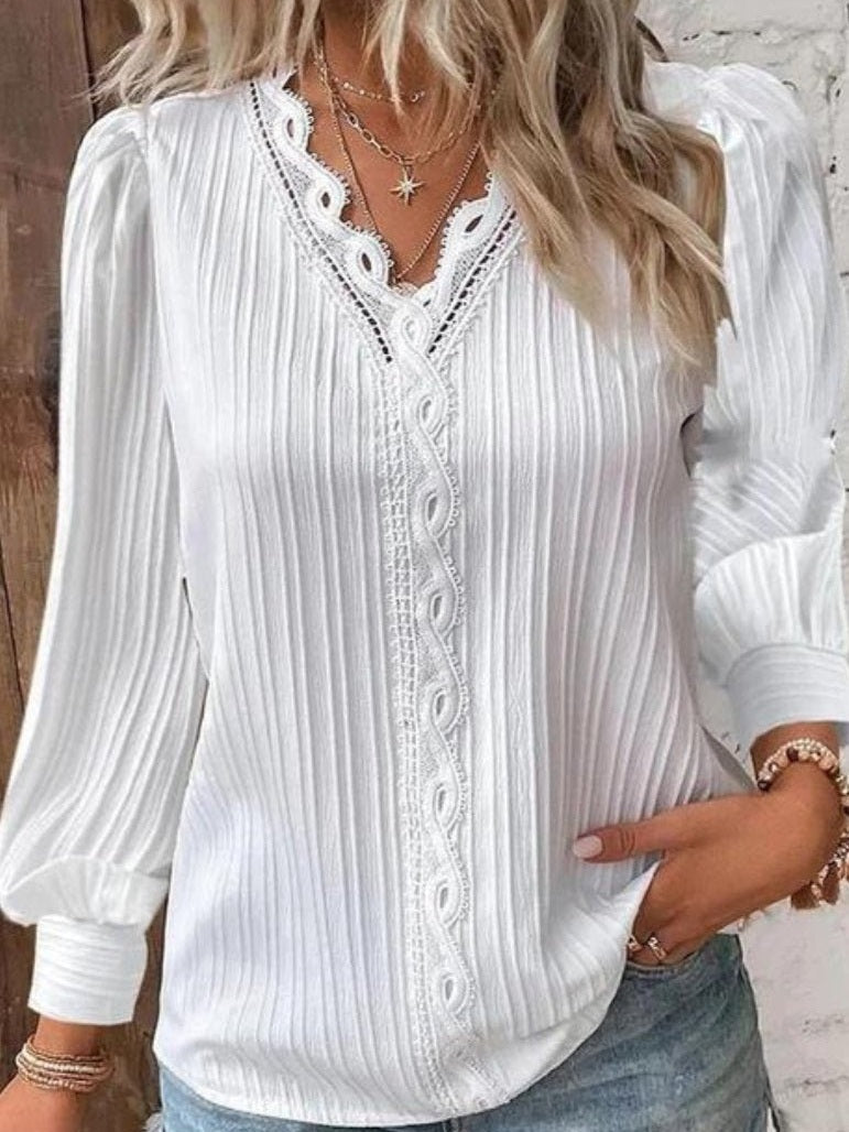 Camillia™ | Blouse Élégante à Pli Pintuck