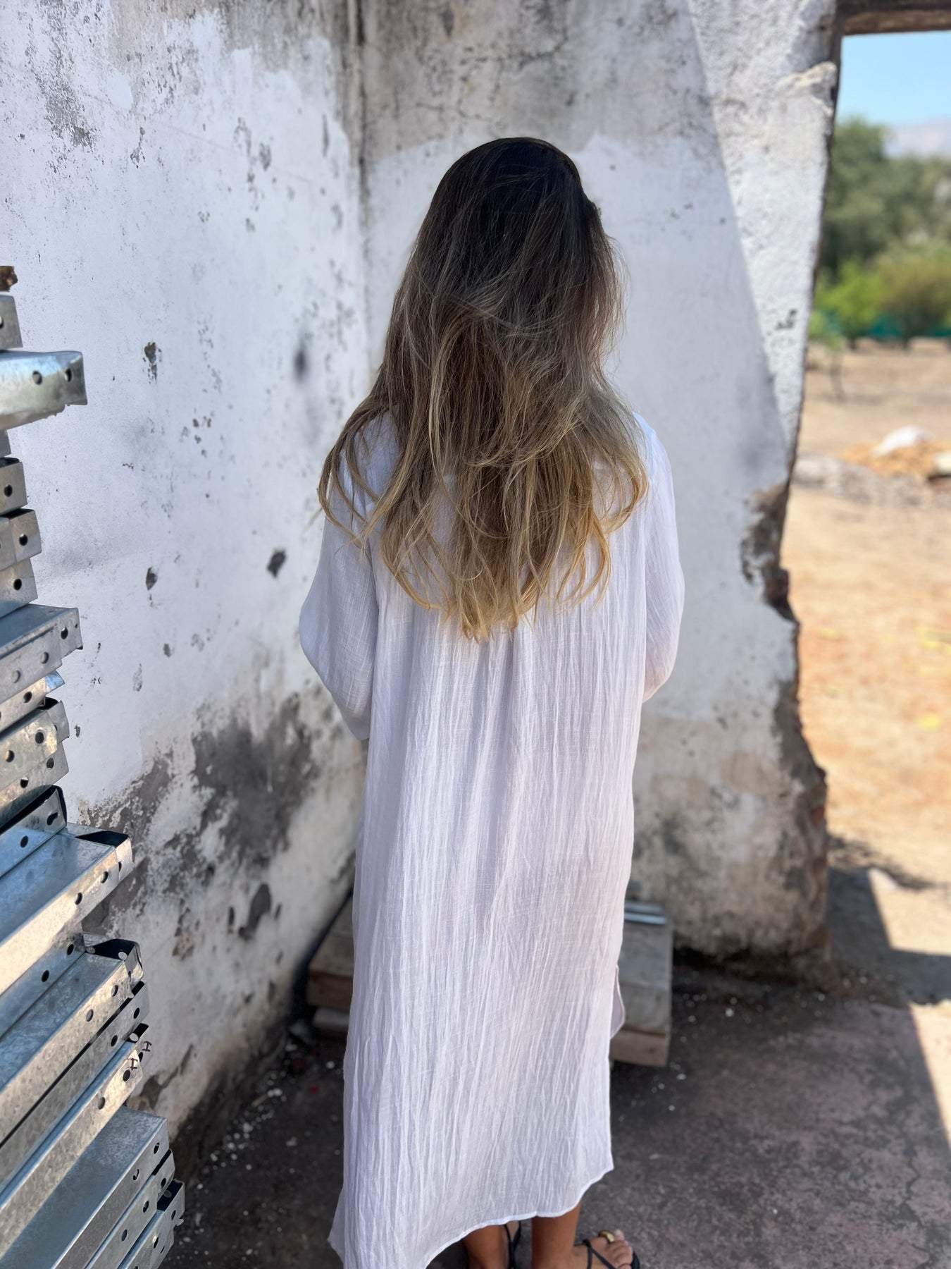 Sofia | Robe-Chemise Décontractée en Lin