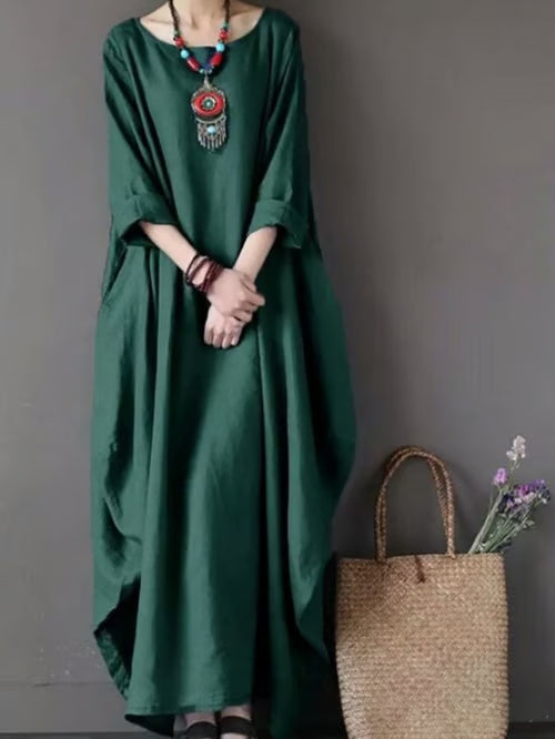 Robe en lin avec élégance naturelle