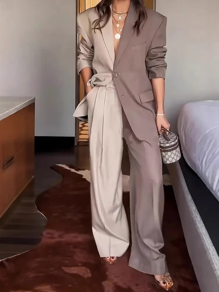 Emma | Ensemble Blazer Bicolore Stylé