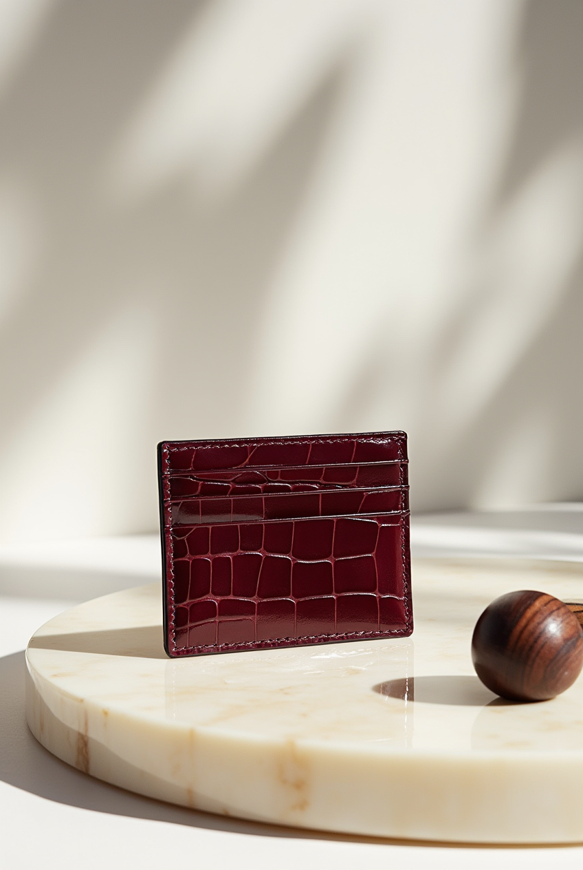 Rimini Leather Cardholder - Burgundy Edition