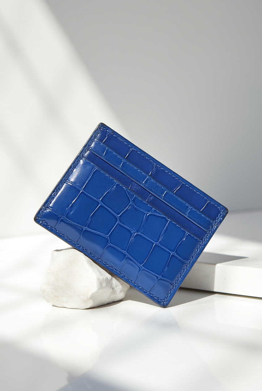 Rimini Leather Cardholder - Blue Edition