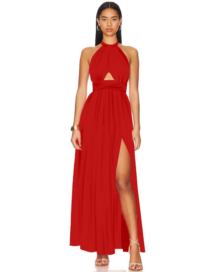 Floral | robe longue sexy sans manches